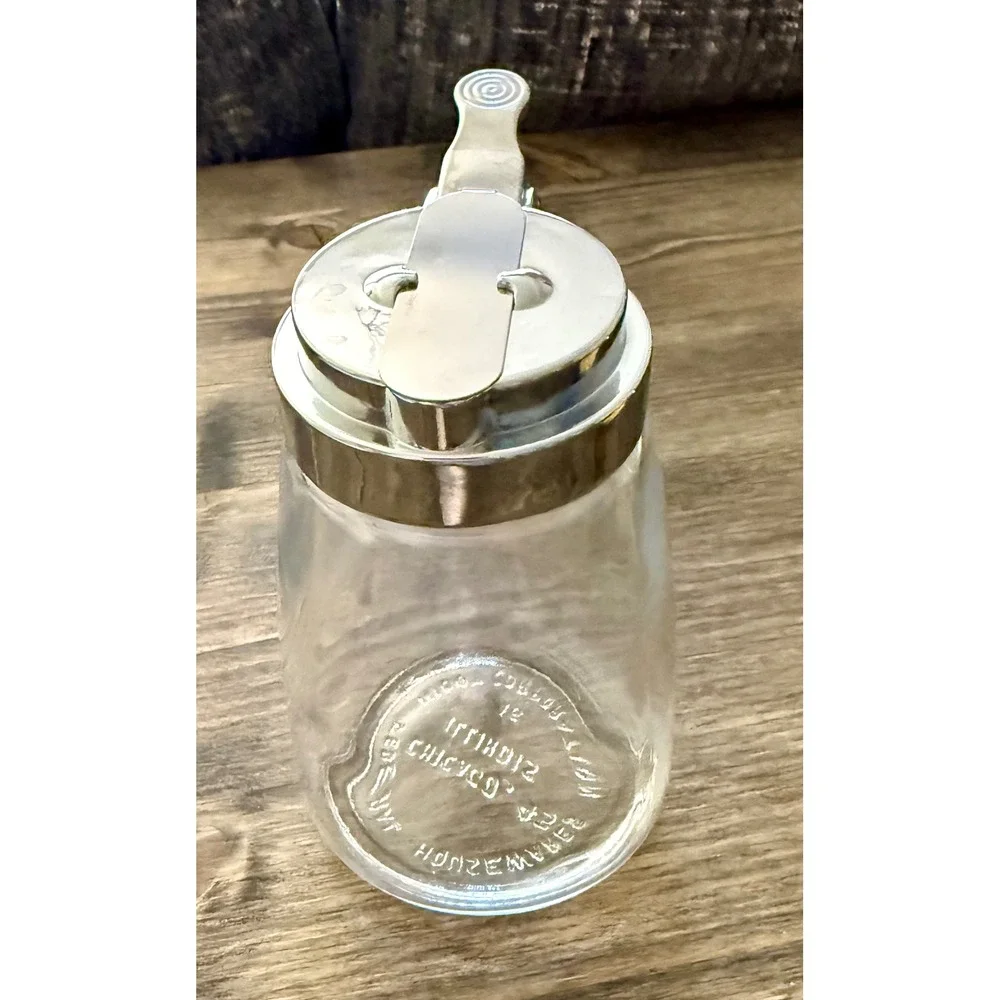 Federal Housewares Syrup Dispenser Clear Excellent Vintage MCM Glass